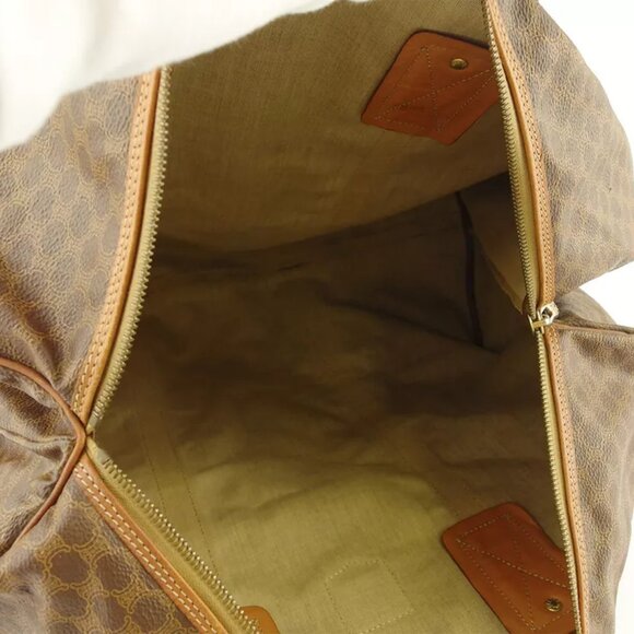 CELINE Boston bag macadam beige PVC ?~ leather Authentic used - Picture 9 of 9